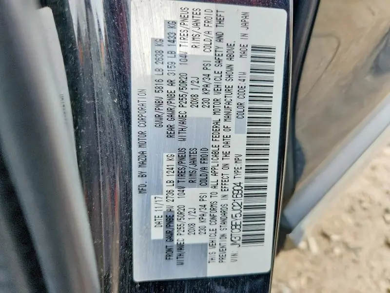 2018 MAZDA CX-9 SIGNATURE  