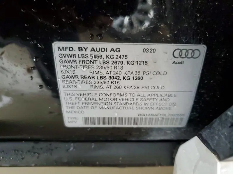 2020 AUDI Q5 PREMIUM  