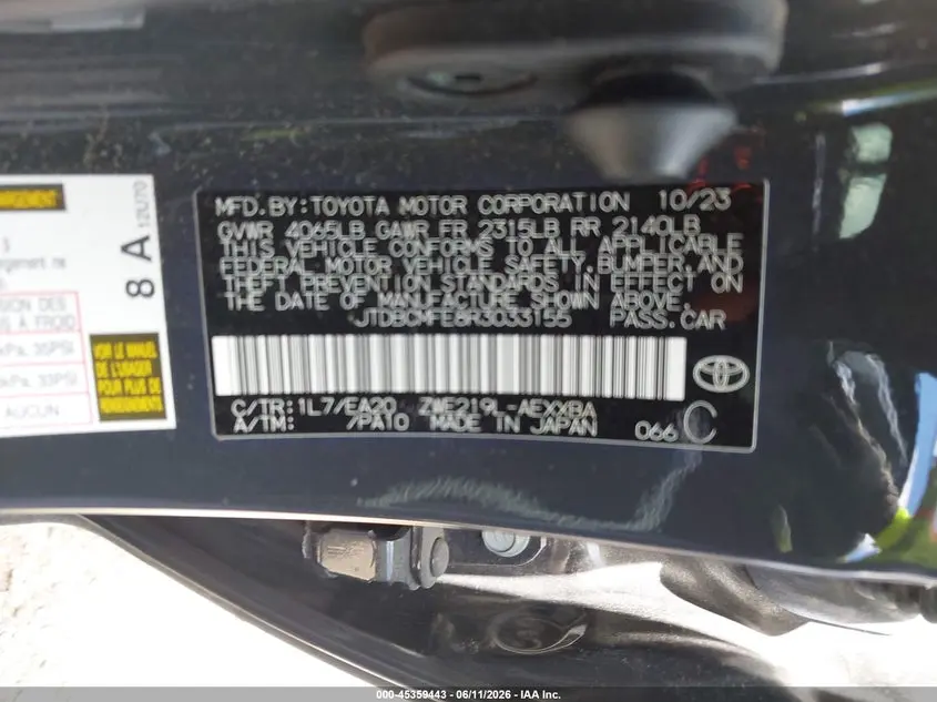 2024 TOYOTA COROLLA HYBRID XLE