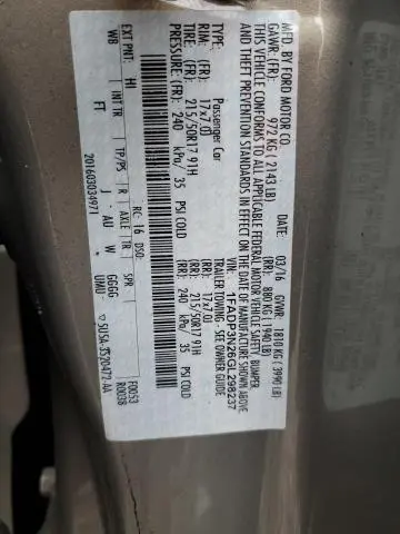 2016 FORD FOCUS TITANIUM  