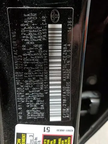 2023 TOYOTA CAMRY LE  