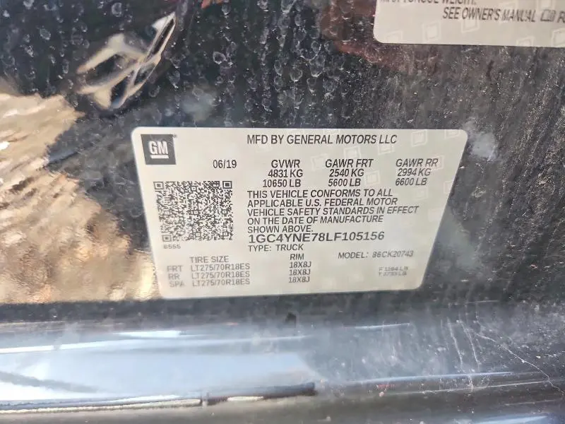 2020 CHEVROLET SILVERADO K2500 HEAVY DUTY LT  
