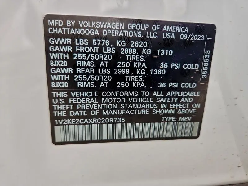 2024 VOLKSWAGEN ATLAS CROSS SPORT SE  