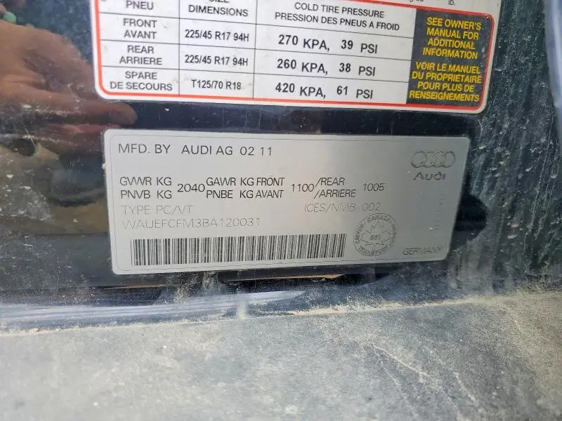 2011 AUDI A3 PREMIUM  
