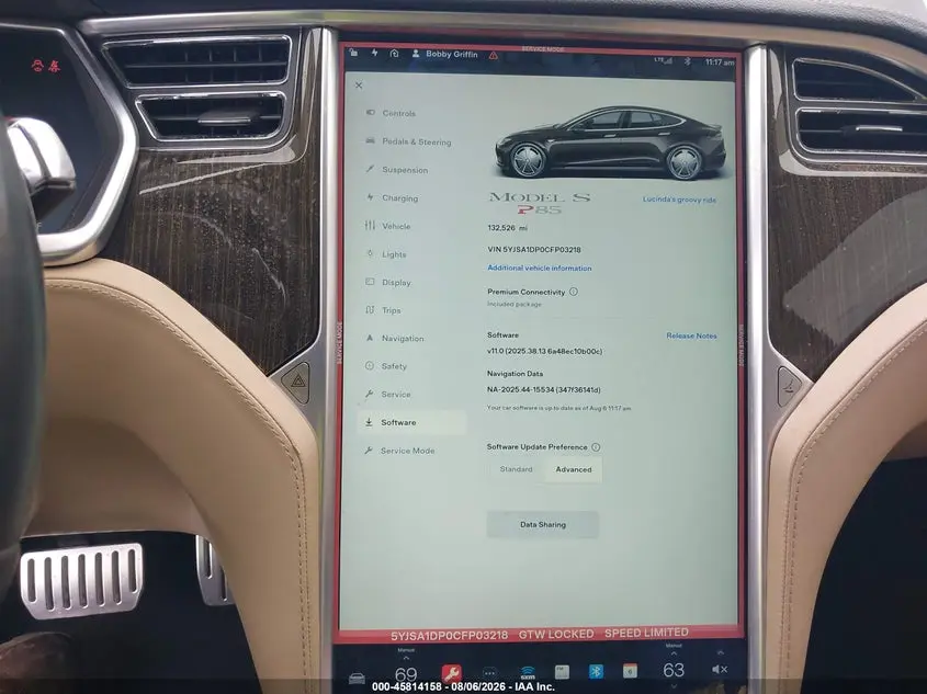 2012 TESLA MODEL S PERFORMANCE/SIGNATURE PERFORMANCE