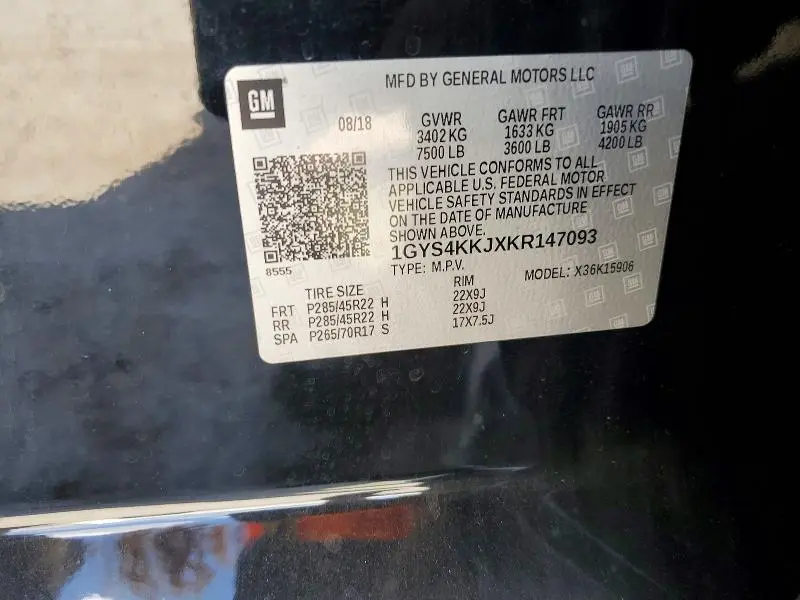 2019 CADILLAC ESCALADE ESV PLATINUM  