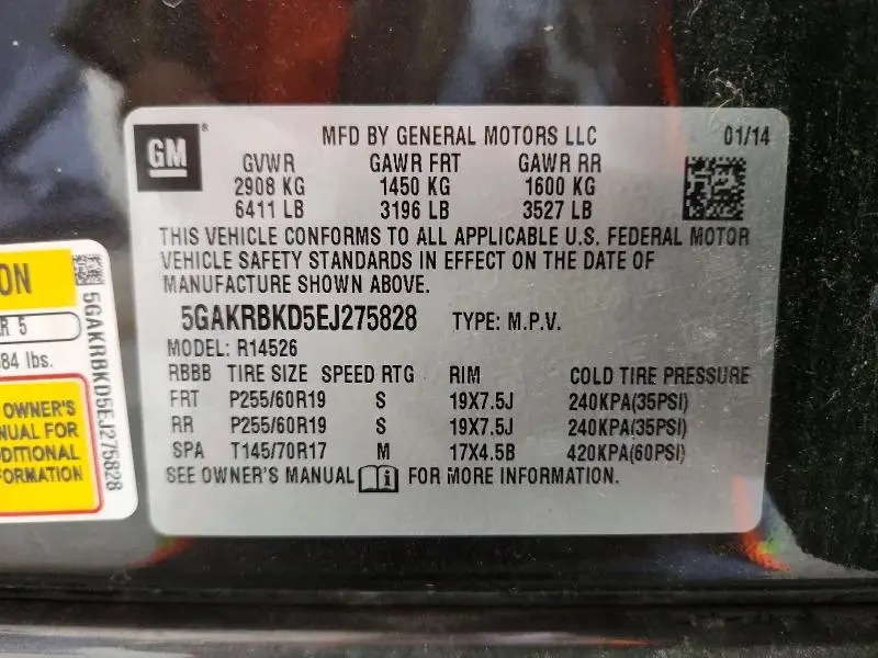 2014 BUICK ENCLAVE   