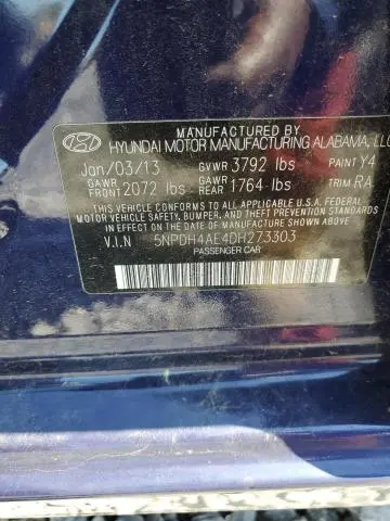 2013 HYUNDAI ELANTRA GLS