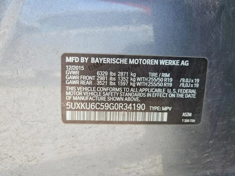 2016 BMW X6 XDRIVE50I  