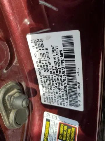 2013 HONDA CR-V EXL  