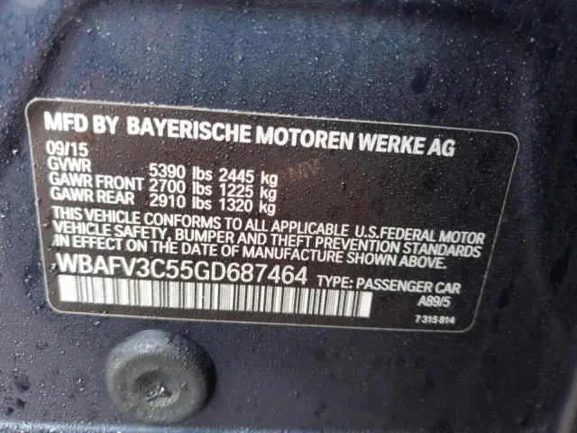 2016 BMW 535 D XDRIVE