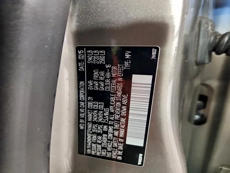 2015 VOLVO XC60 T5 PLATINUM  