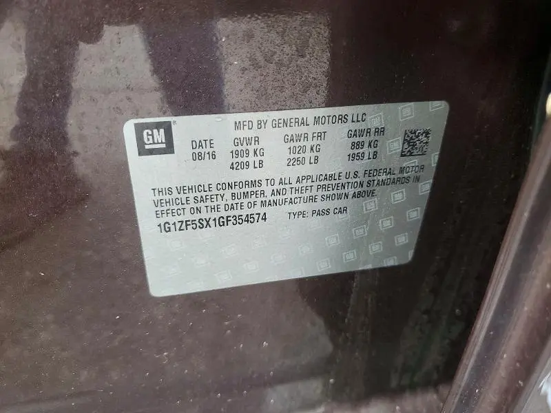 2016 CHEVROLET MALIBU LT  