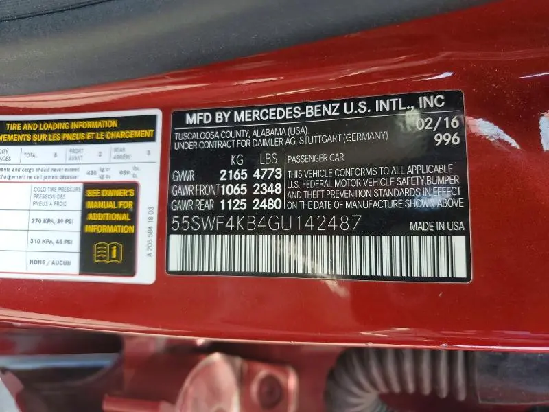 2016 MERCEDES-BENZ C 300 4MATIC  