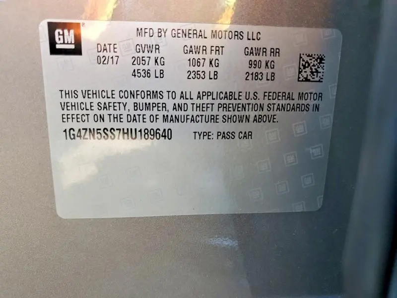 2017 BUICK LACROSSE PREFERRED  