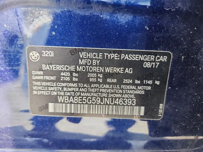 2018 BMW 320 XI  