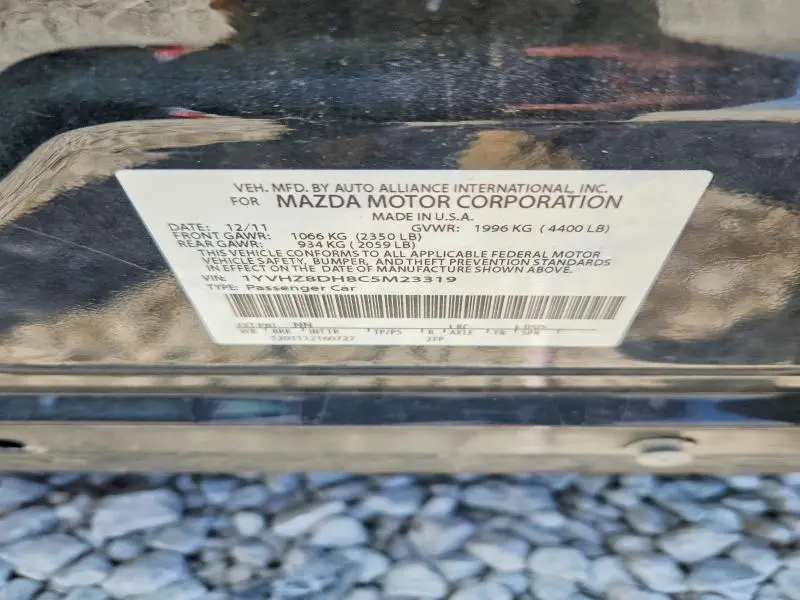 2012 MAZDA 6 I  