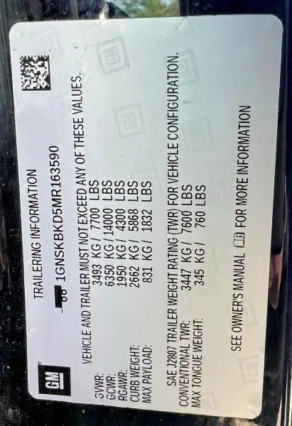 2021 CHEVROLET SUBURBAN K1500 LS  