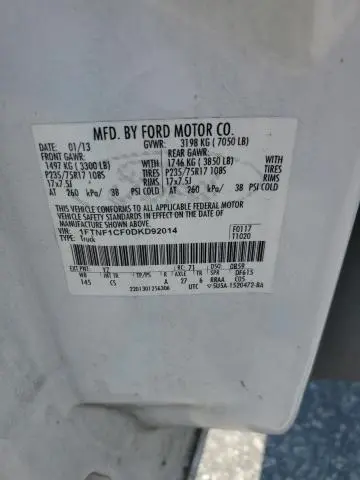 2013 FORD F150   
