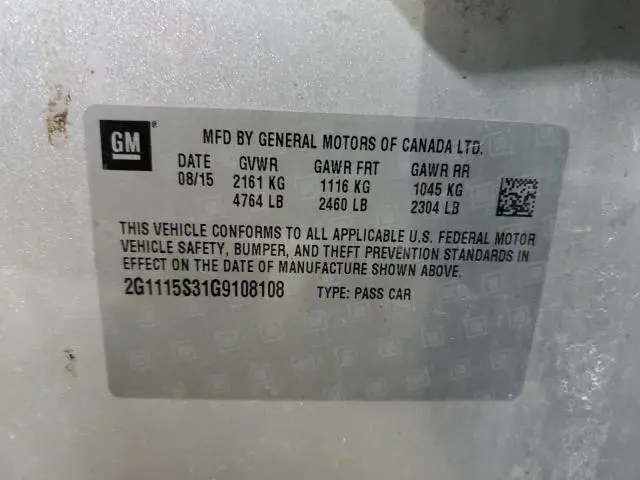 2016 CHEVROLET IMPALA LT  