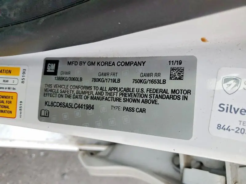 2020 CHEVROLET SPARK 1LT  