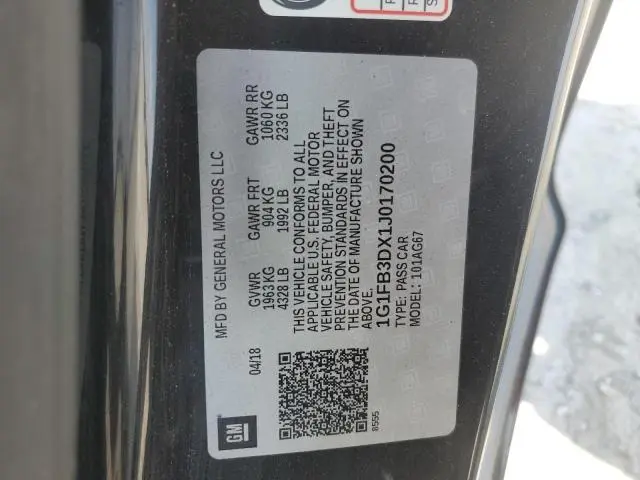 2018 CHEVROLET CAMARO LT