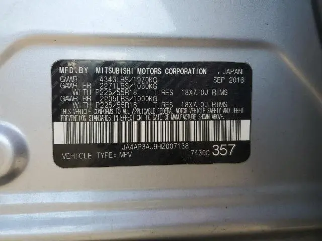 2017 MITSUBISHI OUTLANDER SPORT ES  