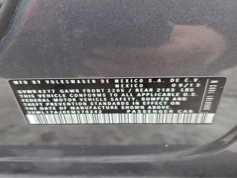 2014 VOLKSWAGEN JETTA SEL  