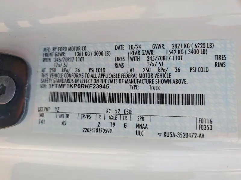 2024 FORD F150 XL  