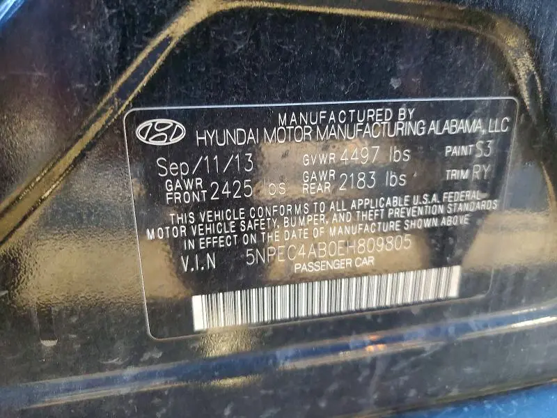 2014 HYUNDAI SONATA SE 2.0T  