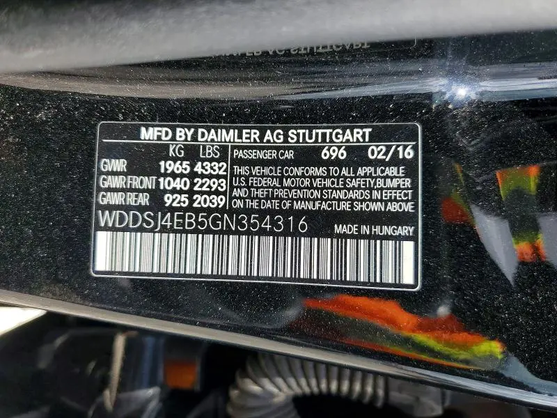 2016 MERCEDES-BENZ CLA 250  