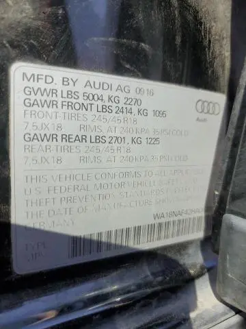 2017 AUDI A4 ALLROAD PREMIUM PLUS  