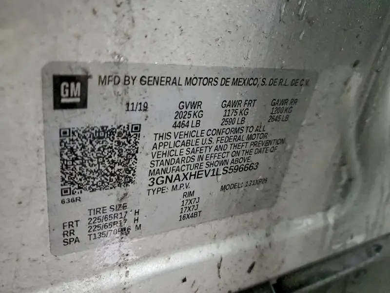 2020 CHEVROLET EQUINOX LS  