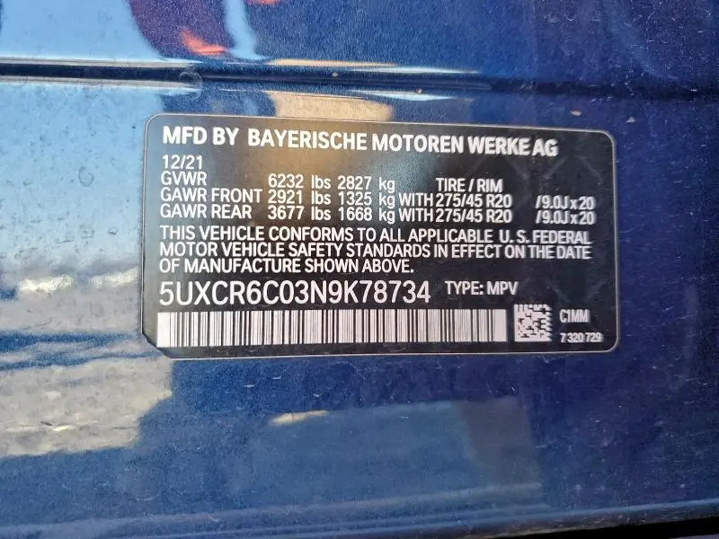 2022 BMW X5 XDRIVE40I  