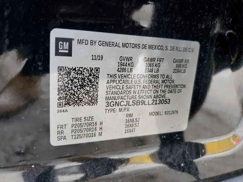 2020 CHEVROLET TRAX 1LT  