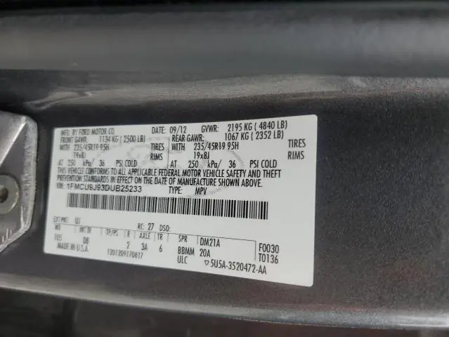 2013 FORD ESCAPE TITANIUM  