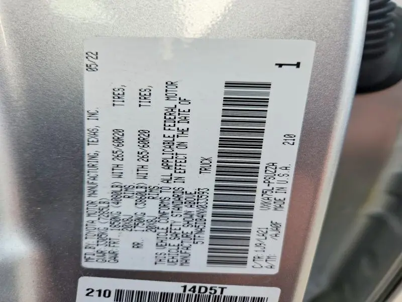 2022 TOYOTA TUNDRA PLATINUM  