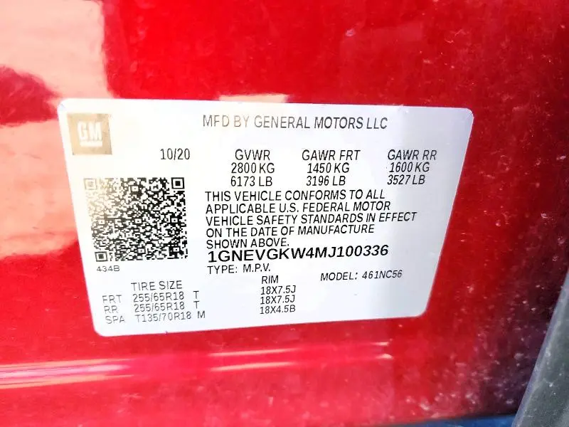 2021 CHEVROLET TRAVERSE LT  