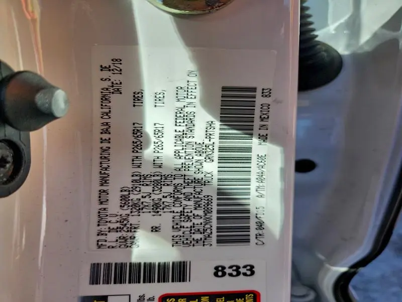 2019 TOYOTA TACOMA DOUBLE CAB  