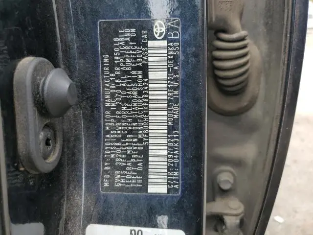 2019 TOYOTA COROLLA L  