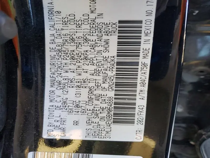 2011 TOYOTA TACOMA V6  