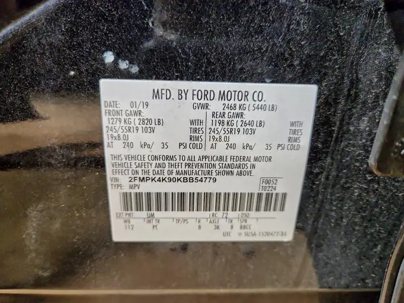 2019 FORD EDGE TITANIUM  