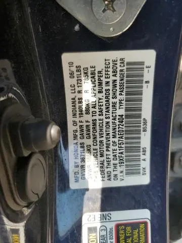 2010 HONDA CIVIC LX  