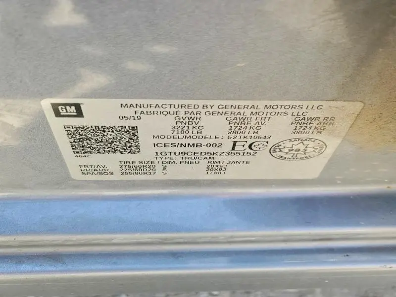2019 GMC SIERRA K1500 ELEVATION  