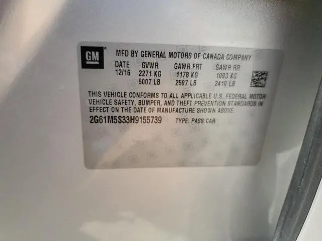 2017 CADILLAC XTS LUXURY