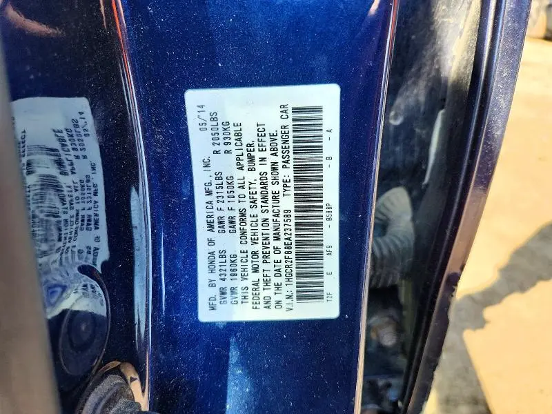 2014 HONDA ACCORD EXL  