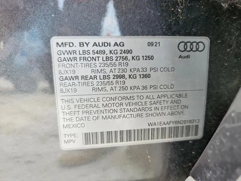 2022 AUDI Q5 PREMIUM PLUS 45  