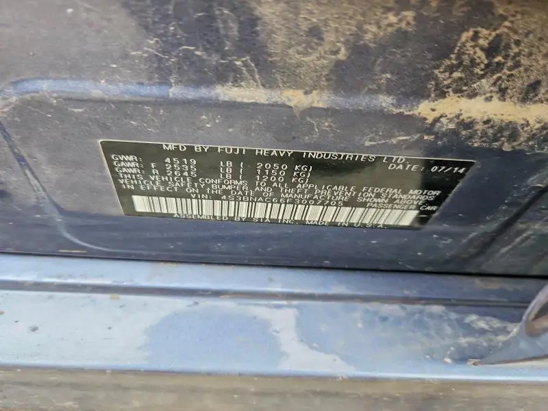 2015 SUBARU LEGACY 2.5I PREMIUM  