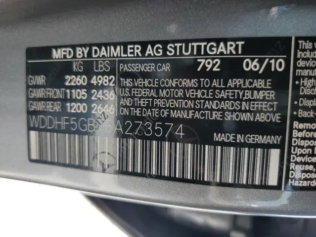 2011 MERCEDES-BENZ E 350  