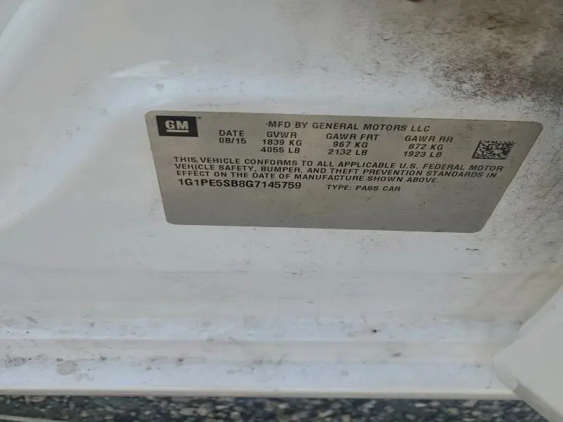 2016 CHEVROLET CRUZE LIMITED LT  